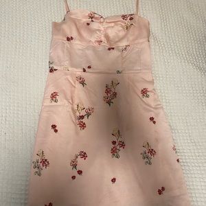 Pink floral princess polly silk dress, size 4